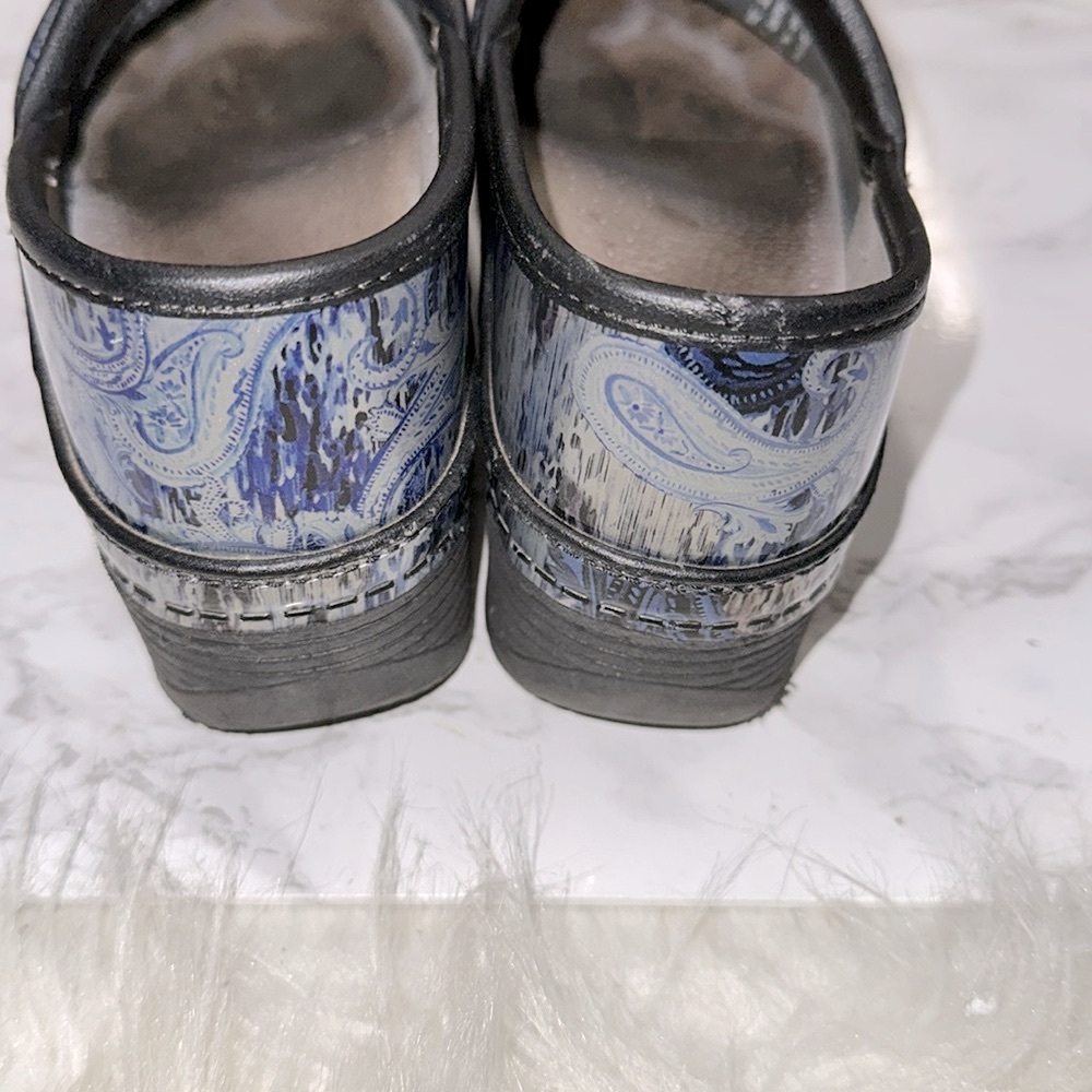 Dansko Blue Artistic Mules - Picture 6 of 11